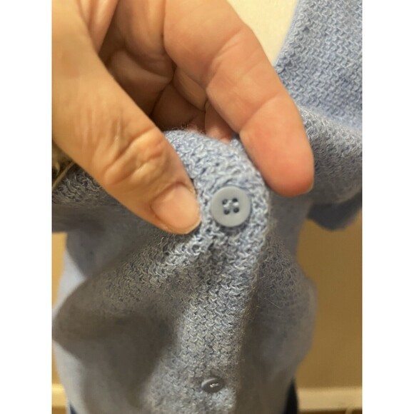 Eileen Fisher Knit Cardigan Sweater Sz Medium  Wool Cashmere Buttons 3/4 Sleeve - Picture 4 of 12
